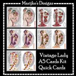 Bumperkit A5 Quick Cards Vintage Lady