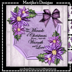 Poinsettias in Purple Mini Kit