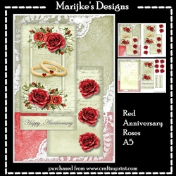 A5 Red Anniversary Roses Mini Kit