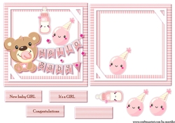 Cute  baby  GIRL  Topper & Insert