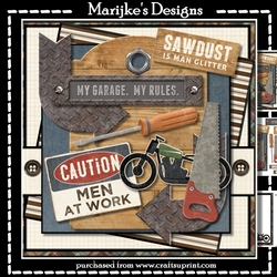 Male Card Men At Work Mini Kit