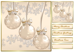 Christmas Baubles In Cream Topper