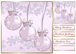 Christmas Baubles In Lilac Topper