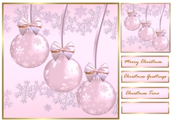 Christmas Baubles In Pink Topper