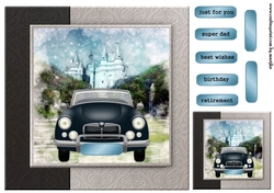 Male Card Topper Vintage Card