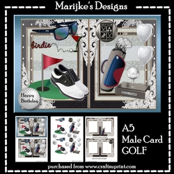 Male card GOLF A5 Mini Kit