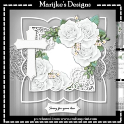 Sympathy Roses  Scallop Frame