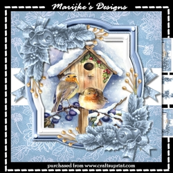 Winter Cute Birds Mini Kit