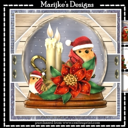 Christmas Globe cute Robins Mini Kit