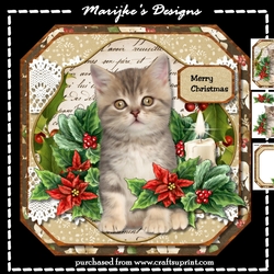 Cute Christmas Kitten Mini Kit