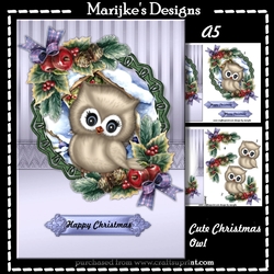 Cute Christmas Owl Mini Kit A5