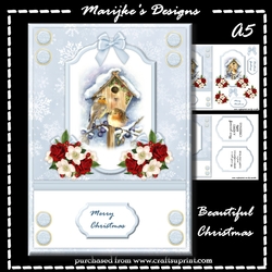 Beautiful Snowy Birdhouse A5 Mini Kit