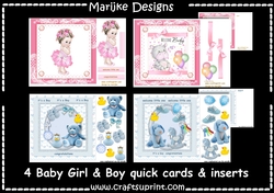 Kit 4 Quick Baby Boy & Girl & Inserts