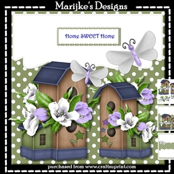 Envelop Card New Home Birdhouses Mini Kit