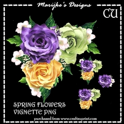 CU Beautiful Spring Flowers Vignette
