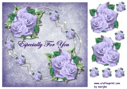 Special Roses In Glitter Frame