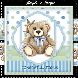 New Baby Boy Teddie Mini Kit