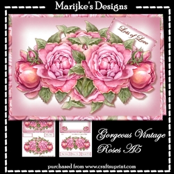 A5 Gorgeous Vintage Roses Mini Kit
