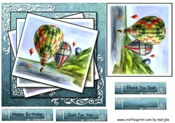 Male Card Hot Air Balloons
