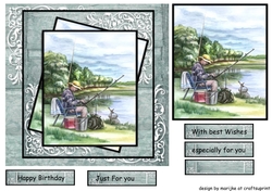 Male Card Gone Fishin