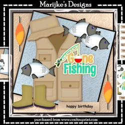 Male Card Gone Fishin Mini Kit