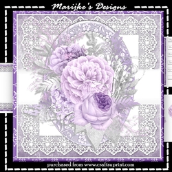 Vintage Lavender Roses Mini Kit