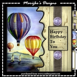 Male Card Hot Air Balloons Mini Kit