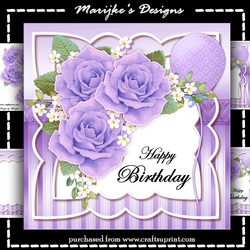 Purple Birthday Roses Mini Kit