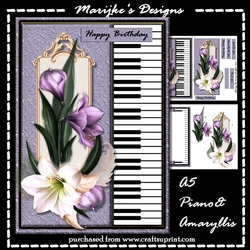 A5 Piano & Amaryllis