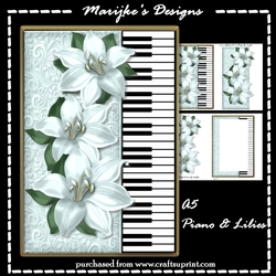 A5 Piano & Lilies Mini Kit