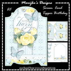 Screen Card Topper Birthday