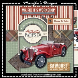Vintage  Red  Car   Mini Kit