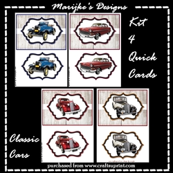  4 Quick Cards Classic Cars Kit