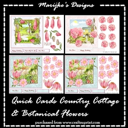Country Cottages Kit 4 Quick Cards