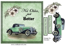 Quick Male Card Vintage Car