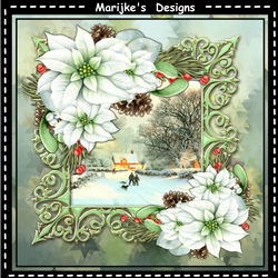 Vintage Poinsettias Mini kit