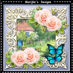 English Cottage & Roses