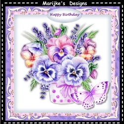 Pansies Bouquet Mini Kit