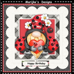 Cute Lady Bug Gnome Mini Kit
