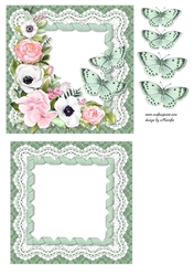 Roses & Butterflies Topper & Insert 1