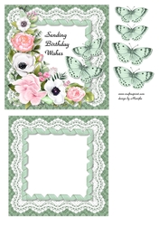 Roses & Butterflies Topper & Insert 2
