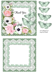 Roses & Butterflies Topper & Insert 3