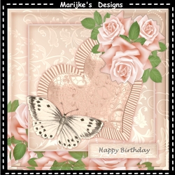 Vintage Roses & Heart Mini Kit