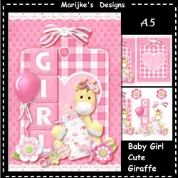 Baby Girl Cute Giraffe A5 Mini Ki
