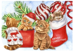 A4 Christmas Kittens