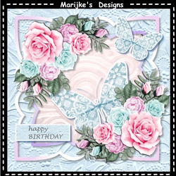 Vintage roses & Butterflies mini kit