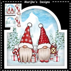 Shaped Card Santa Gnomies Mini Kit
