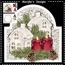 Shaped card Christmas House Mini Kit