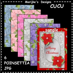 CU Poinsettia Papers 6 Colors JPG
