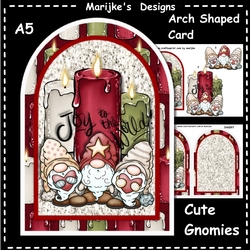 Arch Shaped Card Cute Gnomies Mini Kit